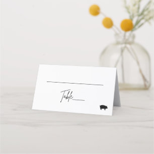 Folded Place Card - Pork