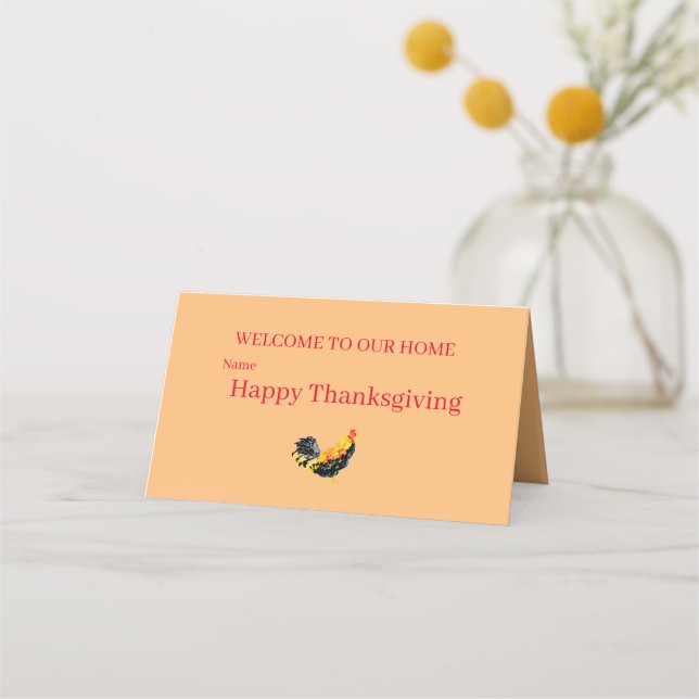 Folded Place Card : Thanksgiving (Front)