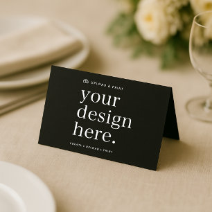 Folded Place Card Your Design Upload