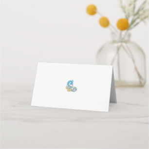 Folded Place Cards Elegant Paisley Design