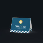 FOLDED THANK YOU bar mitzvah gold star dark blue Card<br><div class="desc">[ NOTE - THE GOLD EFFECT IS A PRINTED PICTURE ] A modern, simple design for a THANK YOU CARD Setup as a template it is simple for you to add your own details, or hit the customise button and you can add or change text, fonts, sizes etc TIP ::...</div>