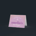 FOLDED THANK YOU bat mitzvah gold confetti purple<br><div class="desc">by kat massard >>> kat@simplysweetPAPERIE.com <<< [ NOTE - THE GOLD EFFECT IS A PRINTED PICTURE ] A modern, simple design for a THANK YOU CARD Setup as a template it is simple for you to add your own details, or hit the customise button and you can add or change...</div>