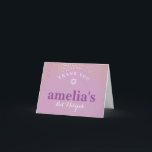 FOLDED THANK YOU bat mitzvah gold confetti purple Card<br><div class="desc">by kat massard >>> kat@simplysweetPAPERIE.com <<< [ NOTE - THE GOLD EFFECT IS A PRINTED PICTURE ] A modern, simple design for a THANK YOU CARD Setup as a template it is simple for you to add your own details, or hit the customise button and you can add or change...</div>