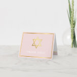 FOLDED THANK YOU bat mitzvah gold star blush pink<br><div class="desc">[ NOTE - THE GOLD EFFECT IS A PRINTED PICTURE ] A modern, simple design for a THANK YOU CARD Setup as a template it is simple for you to add your own details, or hit the customise button and you can add or change text, fonts, sizes etc TIP ::...</div>