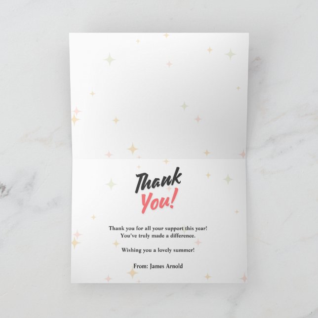 Folded Thank You Card (Inside)