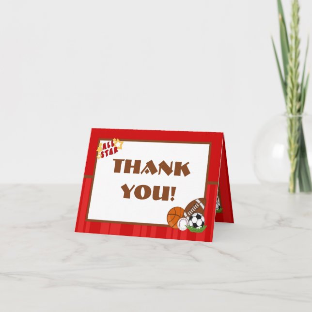 Folded Thank you Card All-Star Red (Front)