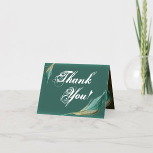 Folded Thank You Card Animal Quail Feather Bird