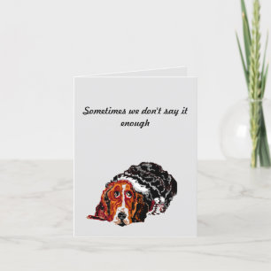 Folded Thank You Card : Basset Hound