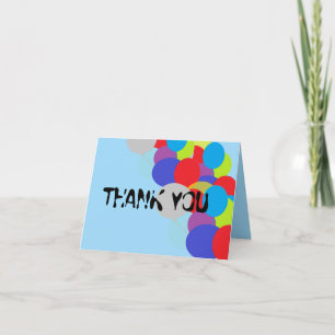 Folded Thank you Card design's of balloons
