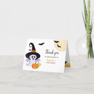 Folded Thank You Card for Baby Shower.