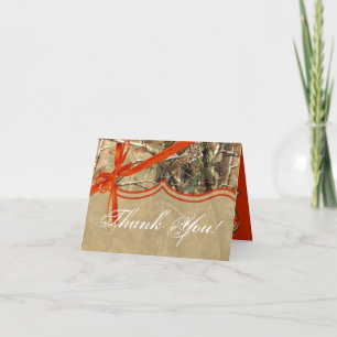 Folded Thank You Card Hunters Camoflouge Camo Oran