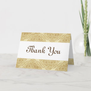 Folded Thank You Card Moroccan Party