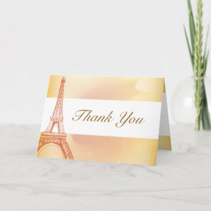 Folded Thank You Card Paris Peach
