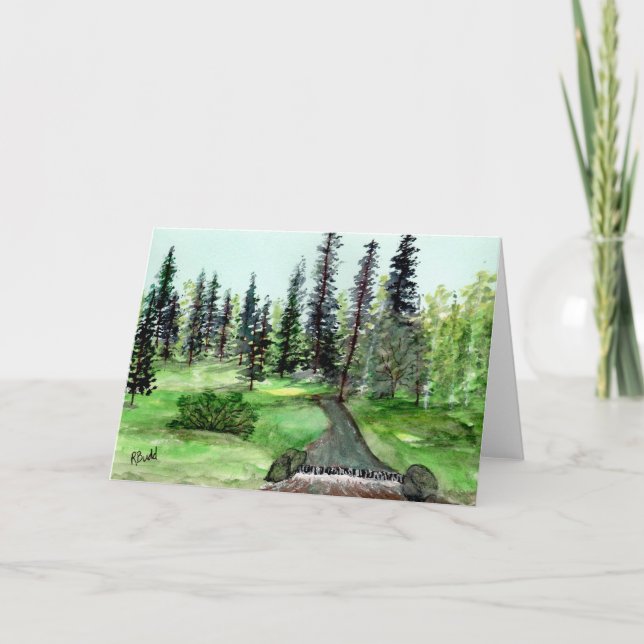 Folded Thank You Card  Peaceful Stream (Front)