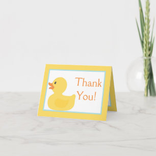 Folded Thank you Card Rubber Ducky Bubbles