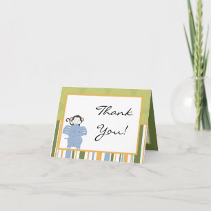 Folded Thank You Card Safari Friends