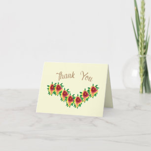 Folded Thank You Card September Perenniel Flower