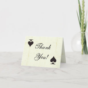 Folded Thank You Card Vintage Casino Love