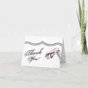 Folded Thank You Card zombie blood drip vampire Go