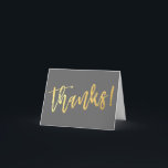 FOLDED THANKS bar mitzvah gold script type Thank You Card<br><div class="desc">[ NOTE - THE GOLD EFFECT IS A PRINTED PICTURE ] A modern, simple design for a THANK YOU CARD Setup as a template it is simple for you to add your own details, or hit the customise button and you can add or change text, fonts, sizes etc TIP ::...</div>