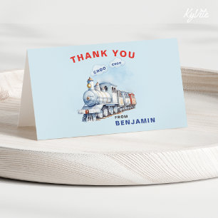 Folded/Tilt Birthday Thank You Card, Chugga Chugga Card