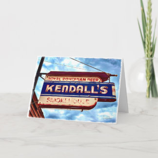 Folded Vintage Beer Sign Card