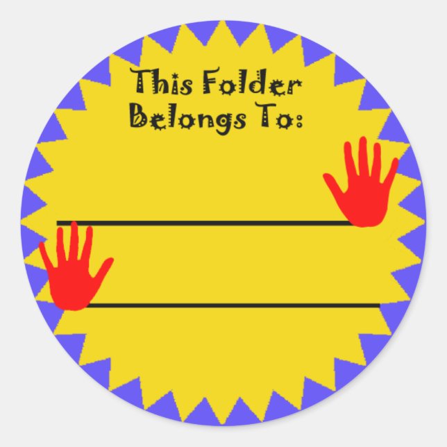 Folder Belongs to Sticker (Front)