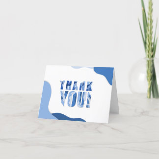Folder Thank you card - Blue