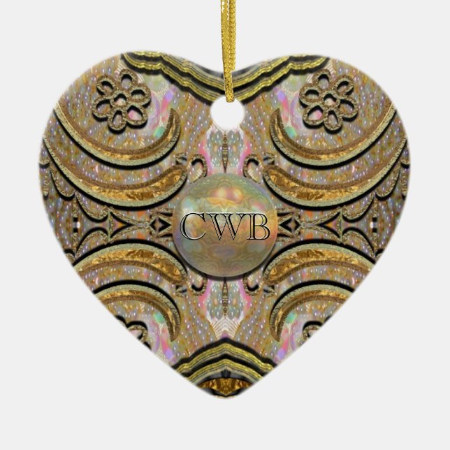 Foldiashire Victorian Chic Ceramic Ornament (Front)