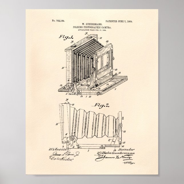 Folding Camera 1904 Patent Art - Old Peper Poster (Front)