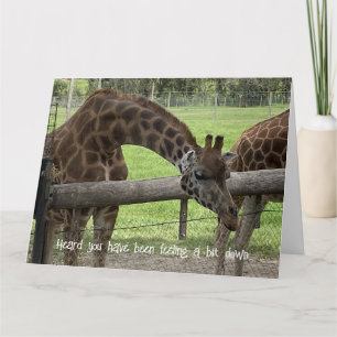 Folding Card - Giraffe Get Well Card