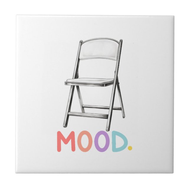 Folding Chair Mood Montgomery Alabama Brawl Ceramic Tile (Front)