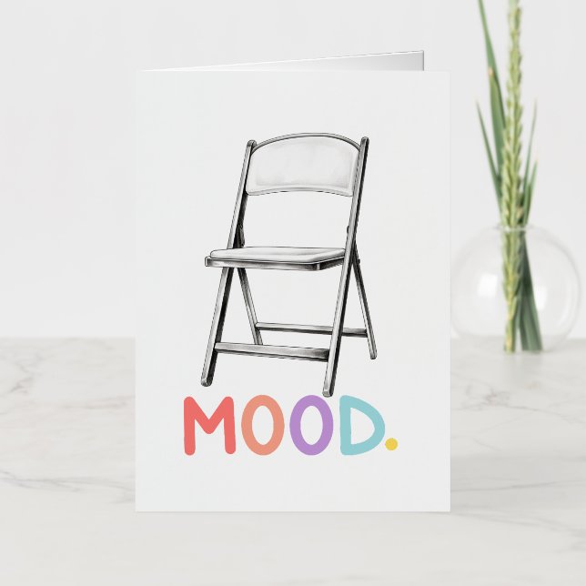Folding Chair Mood Montgomery Alabama Brawl Foil Holiday Card (Front)