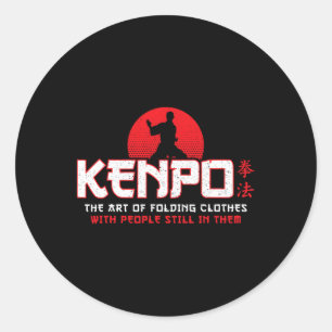 Folding Clothes - American Kenpo Karate - Karateka Classic Round Sticker
