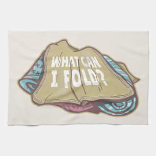 Folding clothes, laundry day tea towel