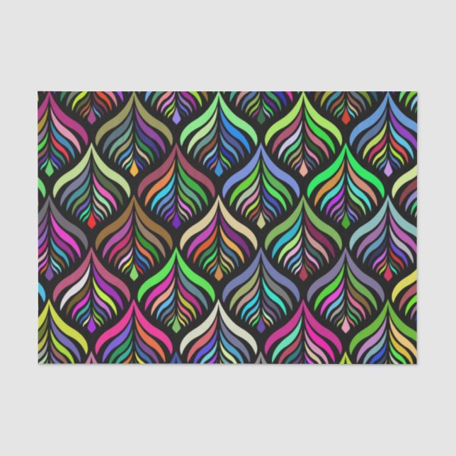 Folding Colours Abstract Rainbow Tissue Paper (Front)