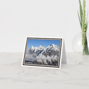 Folding Greeting Card - Rising Clouds in the Alps