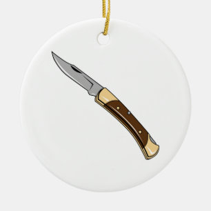 Folding Knife Ceramic Tree Decoration