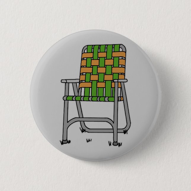 Folding Lawn Chair 6 Cm Round Badge (Front)