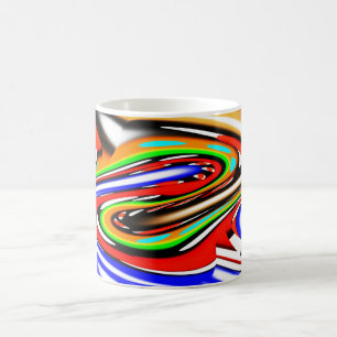 Folds in space and time coffee mug