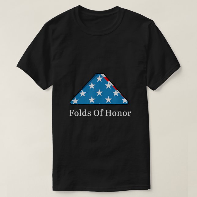 Folds of Honour fallen military first responders p T-Shirt (Design Front)