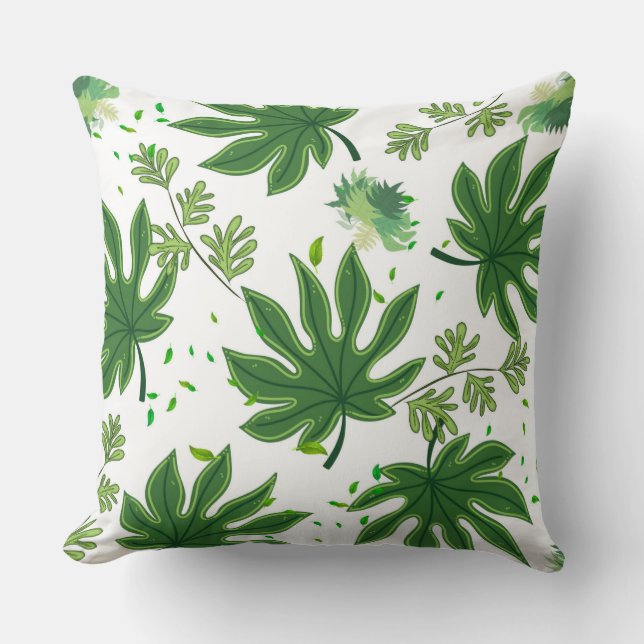Folhas Verdes Cushion (Front)