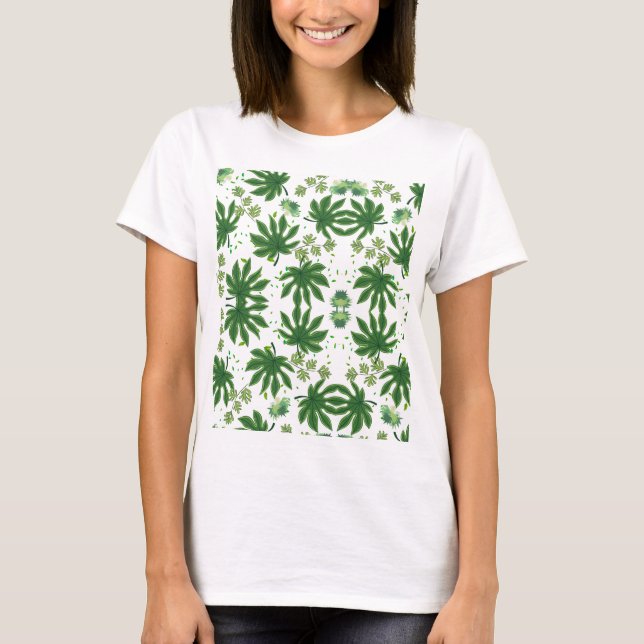 Folhas Verdes T-Shirt (Front)