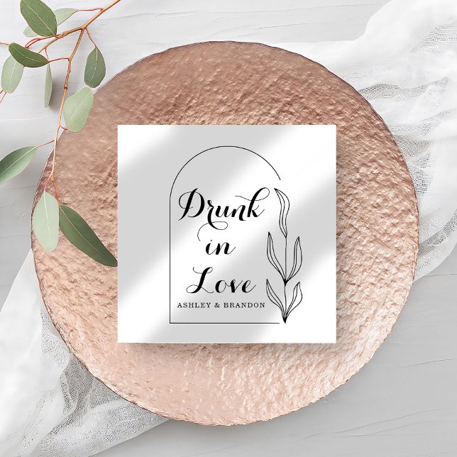 Foliage Arch Minimal Wedding Napkins (Creator Uploaded)