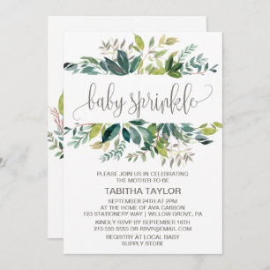 Foliage Baby Sprinkle Invitation