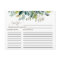 Foliage Bridal Shower Recipe Cards