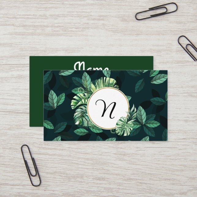 Foliage business cards (Front/Back In Situ)