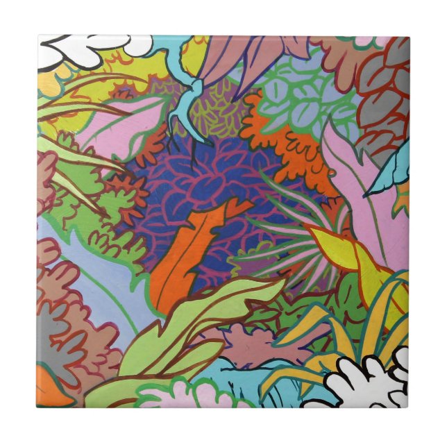 Foliage Ceramic Tile (Front)