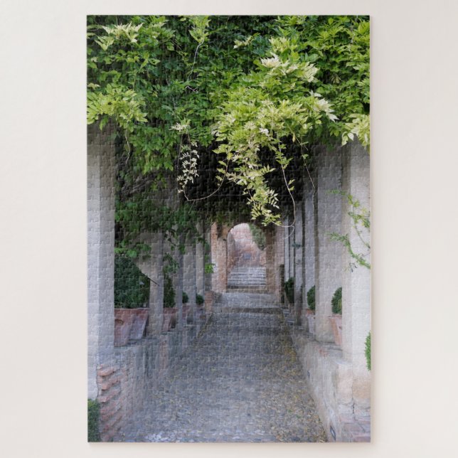 Foliage Covered Walkway, Spain Jigsaw Puzzle (Vertical)
