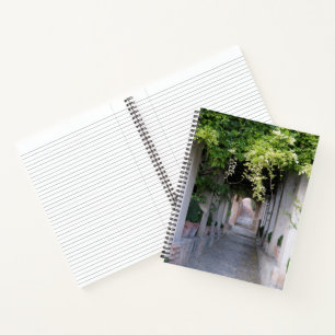 Foliage Covered Walkway, Spain Notebook